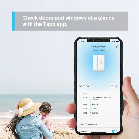 TP-LINK Tapo T110 Akıllı Kapı Sensörü - Resim 4