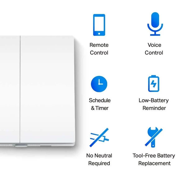 Tp-Lınk Tapo S220 Smart Lıght Swıtch - Resim 2