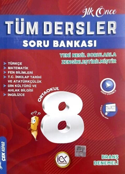 8. Sınıf LGS Tüm Dersler Soru Bankası İlk Önce Yayıncılık ürün görseli 1