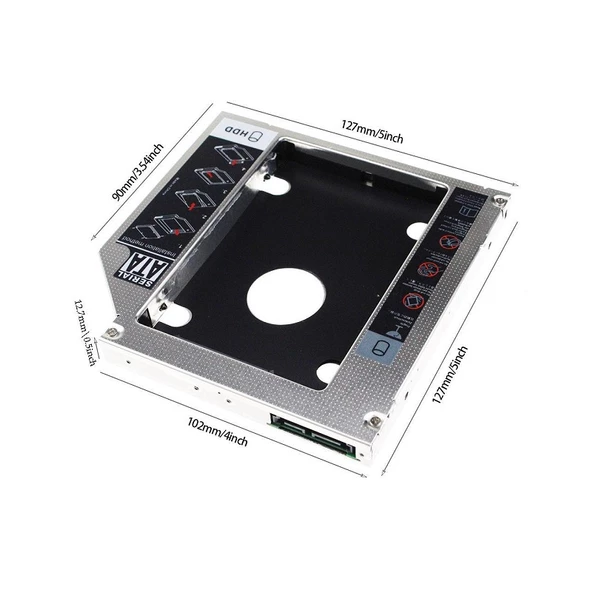 CODEGEN CDG-HDC-127 Sata Notebook Harddisk Yuvası 12.7mm - Resim 2