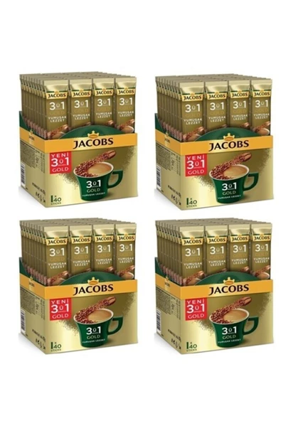 Jacobs 3'ü 1 Arada Gold Yumuşak Lezzet Kahve 4'lü 40 x 18 G ürün görseli 1