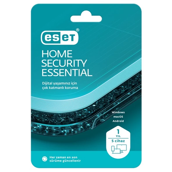Eset Home Security Essential Kutu 1 Yil - 5 Kullanici ürün görseli 1