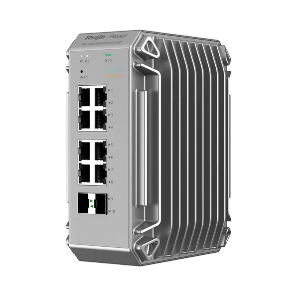 RUIJIE Ruijie Reyee RG-NIS3100-8GT2SFP-HP 8port Gigabit PoE + 2GE SFP Endüstriyel Switc ürün görseli 1