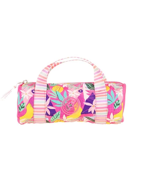 Kaukko Travel Double Stripe Kalem Çantası Pink K2595 ürün görseli 1