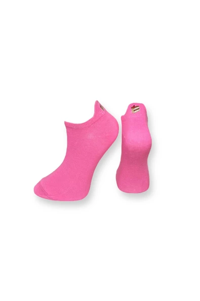 Me-vo Tekli Pembe Renkli Bay/Bayan Unisex Esnek Nem Alabilen Pamuklu Pasta Desenli Patik Çorap ürün görseli 1