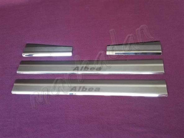 WOC Chrome Fiat Albea Krom Kapı Eşiği 2002-2012 4 Parça Paslanmaz Çelik ürün görseli 1