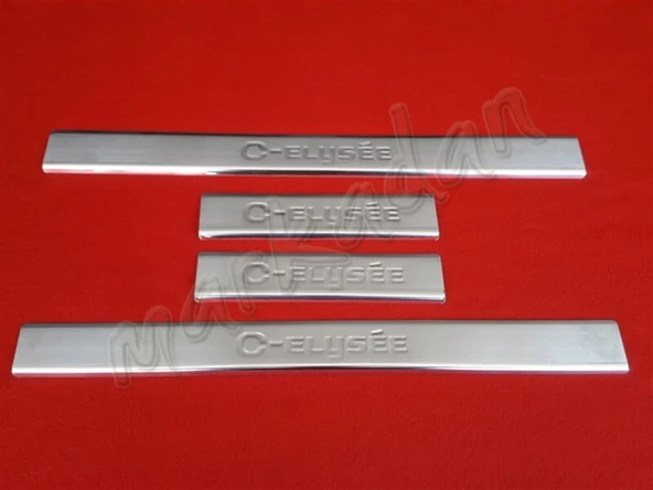 Markadan Citroen C-Elysee Krom Kapı Eşiği 2012-2024 4 Parça Paslanmaz Çelik ürün görseli 1