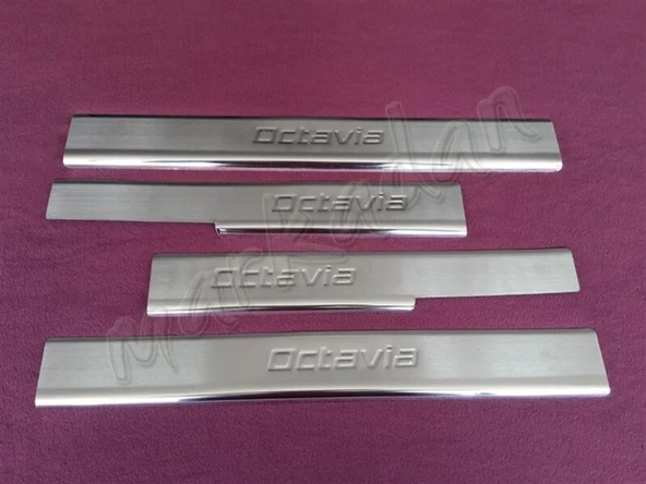 WOC Chrome Skoda Octavia Krom Kapı Eşiği 2013-2019 4 Parça Paslanmaz Çelik ürün görseli 1