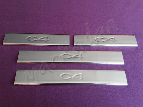 WOC Chrome Citroen C4 Krom Kapı Eşiği 2010-2020 4 Parça Paslanmaz Çelik ürün görseli 1