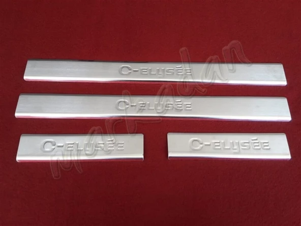 DB Chrome Citroen C-Elysee Krom Kapı Eşiği 2012-2024 4 Parça P.Çelik ürün görseli 1