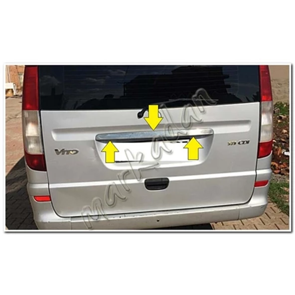 WOC Chrome Mercedes Vito Krom Bagaj Çıtası 2004-2014 Paslanmaz Çelik ürün görseli 1