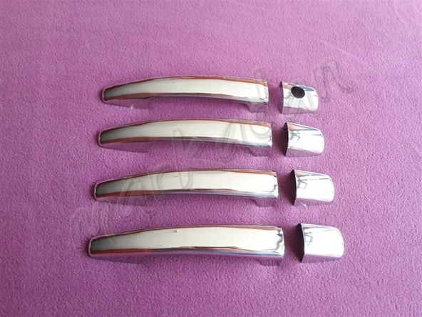 WOC Chrome Citroen C4 Picasso Krom Kapı Kolu 2006-2013 4 Kapı Paslanmaz Çelik ürün görseli 1