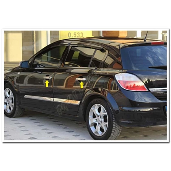 WOC Chrome Opel Astra H HB Krom Kapı Kolu 2004-2013 4 Kapı Paslanmaz Çelik - Resim 4