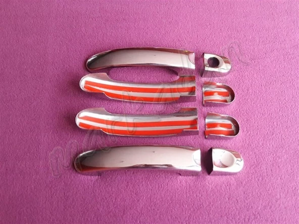 WOC Chrome VW T5 Multivan Krom Kapı Kolu 2003-2014 4 Kapı Paslanmaz Çelik - Resim 2