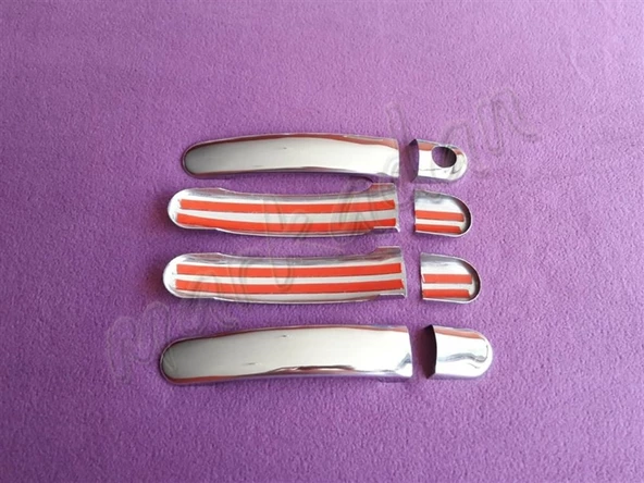 WOC Chrome VW Golf 4 Krom Kapı Kolu 1998-2004 4 Kapı Paslanmaz Çelik - Resim 2