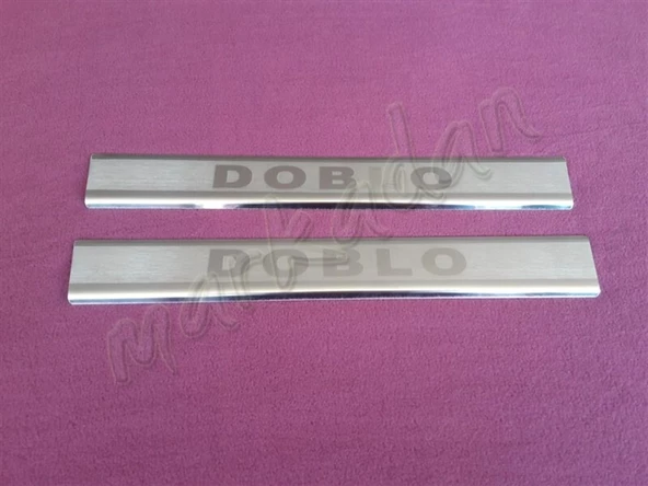 WOC Chrome Fiat Doblo Krom Kapı Eşiği 2010-2023 2 Parça Paslanmaz Çelik ürün görseli 1