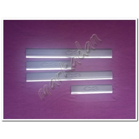 WOC Chrome Citroen C3 Krom Kapı Eşiği 2002-2009 4 Parça Paslanmaz Çelik ürün görseli 1