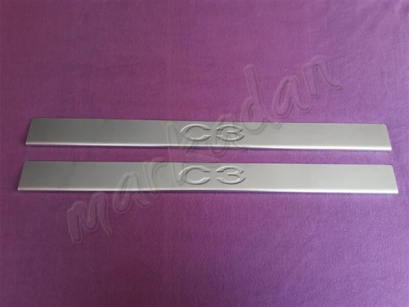 WOC Chrome Citroen C3 Coupe Krom Kapı Eşiği 2002-2009 2 Parça Paslanmaz Çelik ürün görseli 1