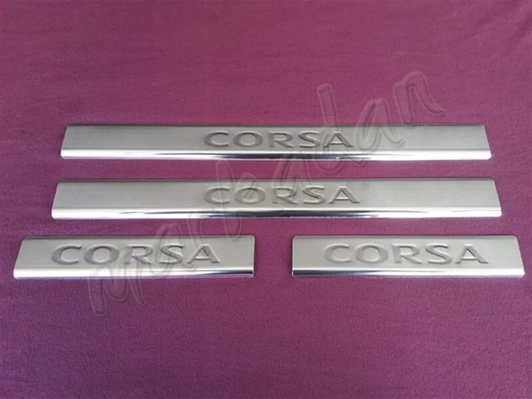 WOC Chrome Opel Corsa C Krom Kapı Eşiği 2000-2006 4 Parça Paslanmaz Çelik ürün görseli 1