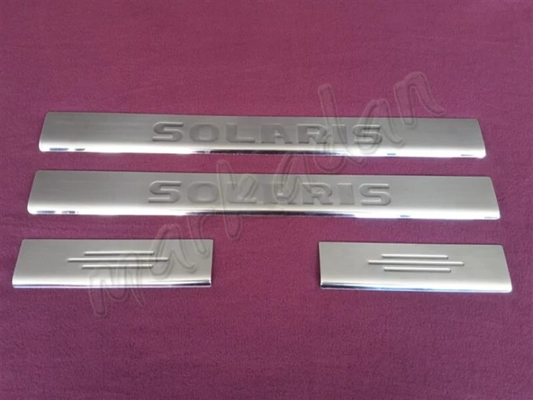 WOC Chrome Hyundai Accent Solaris Krom Kapı Eşiği 2011-2018 4 Parça Paslanmaz Çelik ürün görseli 1