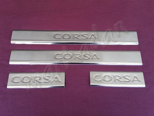 WOC Chrome Opel Corsa D Krom Kapı Eşiği 2006-2015 4 Parça Paslanmaz Çelik ürün görseli 1