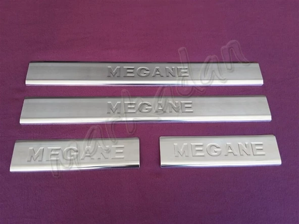 WOC Chrome Renault Megane 2 Krom Kapı Eşiği 2004-2010 4 Parça Paslanmaz Çelik ürün görseli 1