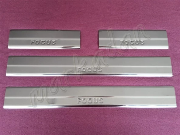 WOC Chrome Ford Focus Krom Kapı Eşiği 2011-2018 4 Parça Paslanmaz Çelik ürün görseli 1