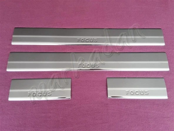 WOC Chrome Ford Focus Krom Kapı Eşiği 2005-2011 4 Parça Paslanmaz Çelik ürün görseli 1