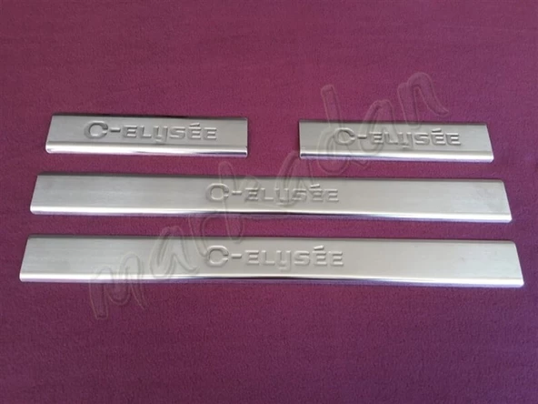 WOC Chrome Citroen C-Elysee Krom Kapı Eşiği 2012-2024 4 Parça Paslanmaz Çelik ürün görseli 1