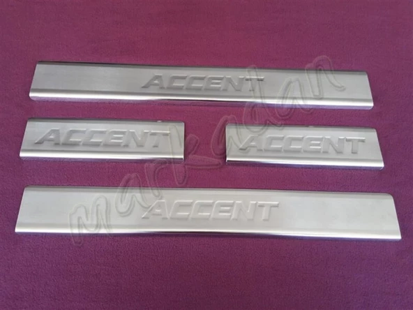 WOC Chrome Hyundai Accent Blue Krom Kapı Eşiği 2011-2018 4 Parça Paslanmaz Çelik ürün görseli 1