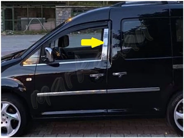 WOC Chrome VW Caddy Kapı Direği 2004-2014 2 Parça Paslanmaz Çelik - Resim 3