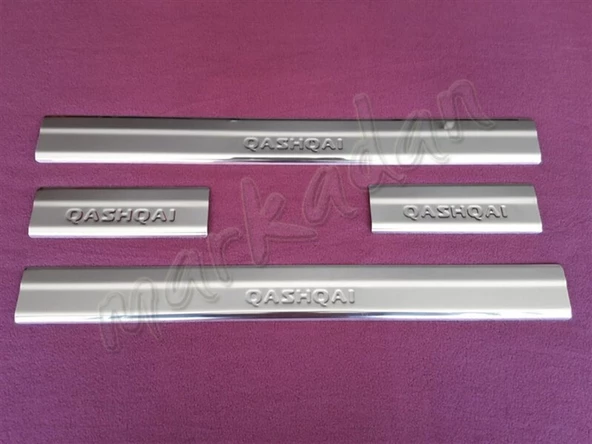 WOC Chrome Nissan Qashqai Krom Kapı Eşiği 2014-2021 4 Parça Paslanmaz Çelik ürün görseli 1