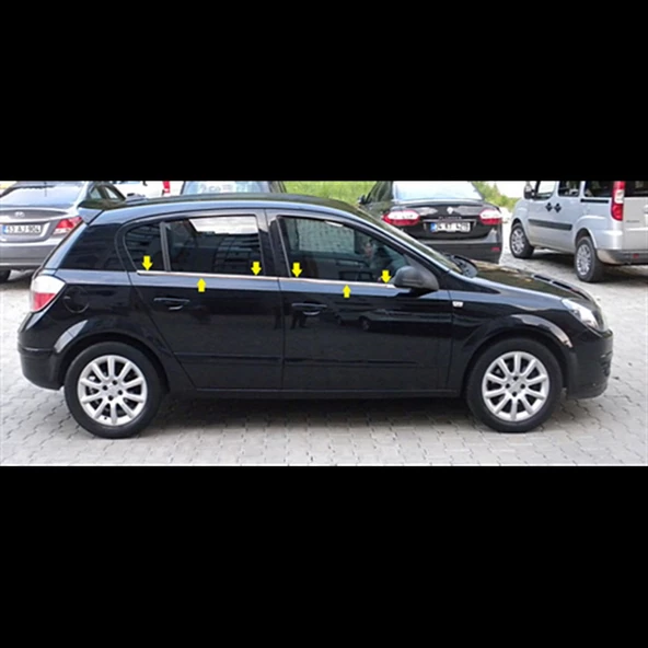 WOC Chrome Opel Astra H HB Krom Cam Çıtası 2004-2013 4 Parça Paslanmaz Çelik ürün görseli 1