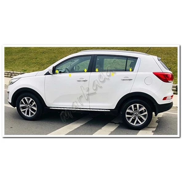 WOC Chrome Kia Sportage Krom Cam Çıtası 2010-2015 4 Parça Paslanmaz Çelik ürün görseli 1