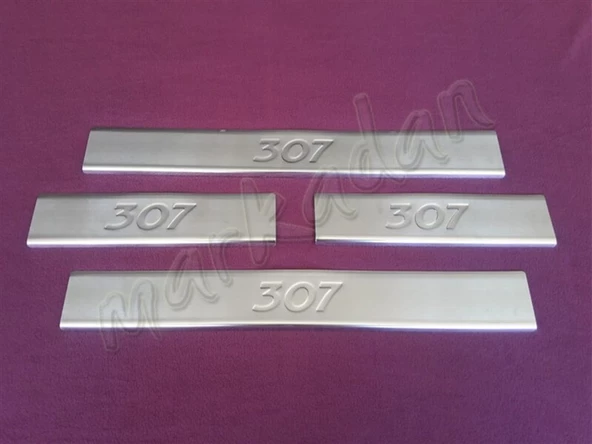 WOC Chrome Peugeot 307 Krom Kapı Eşiği 2001-2008 4 Parça Paslanmaz Çelik ürün görseli 1