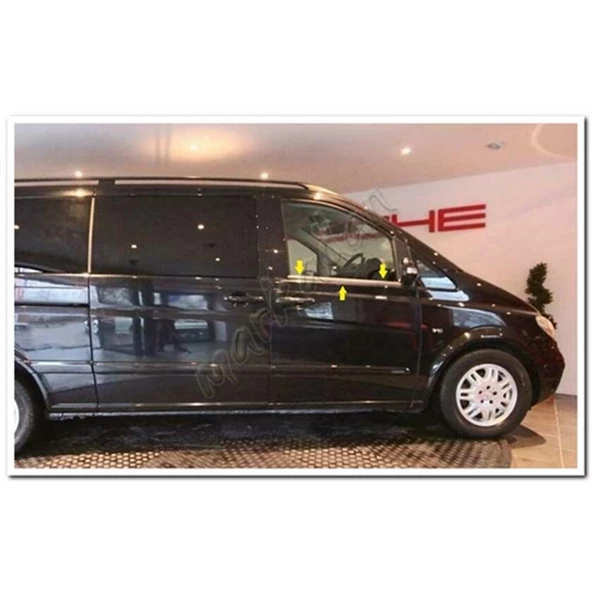 Markadan Mercedes Viano Krom Cam Çıtası 2004-2014 2 Parça Paslanmaz Çelik ürün görseli 1