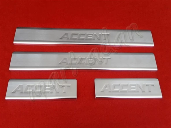 Markadan Hyundai Accent Blue Krom Kapı Eşiği 2011-2018 4 Parça Paslanmaz Çelik ürün görseli 1
