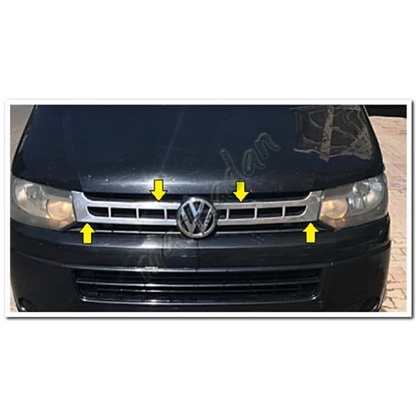 Markadan VW T5 Multivan Krom Ön Panjur 2010-2014 2 Parça Paslanmaz Çelik - Resim 2