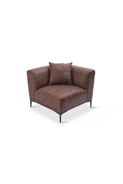 Vipa Home New York Tekli Köşe Köşesi  Modülü ,Comfort Plus ,Ofis, Salon  ve Oturma Odası için Kahverengi ürün görseli 1