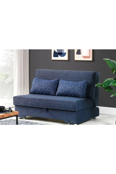 Vipa Home Vipa Madrid İkili Yataklı Olabilen Rahat Fonksiyonel Kanepe, Lacivert (Yatak Ölçüleri: 140x190 cm) ürün görseli 1