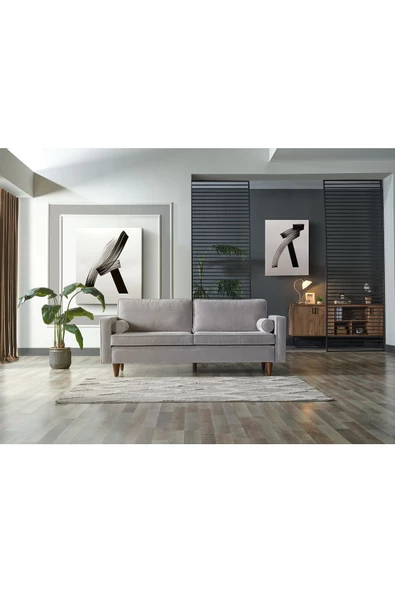 Vipa Home Vipa Cord Rio Üçlü Koltuk, Modern ve Şık Tasarım, Rahat Salon ve Oturma Odası Koltuğu ürün görseli 1