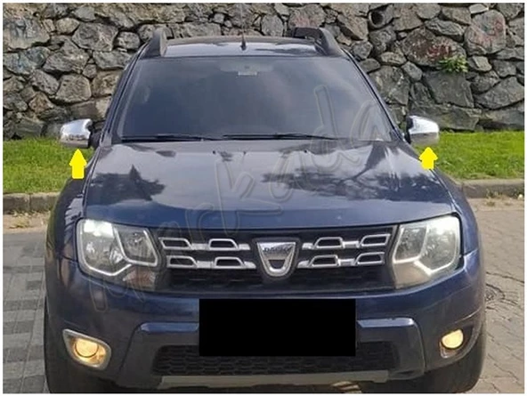 Dacia Duster Krom Ayna Kapağı 2012-2017 2 Parça Abs Krom - Resim 3