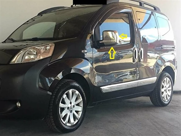 Peugeot Bipper Krom Ayna Kapağı 2008 Sonrası 2 Parça Abs Krom ürün görseli 1