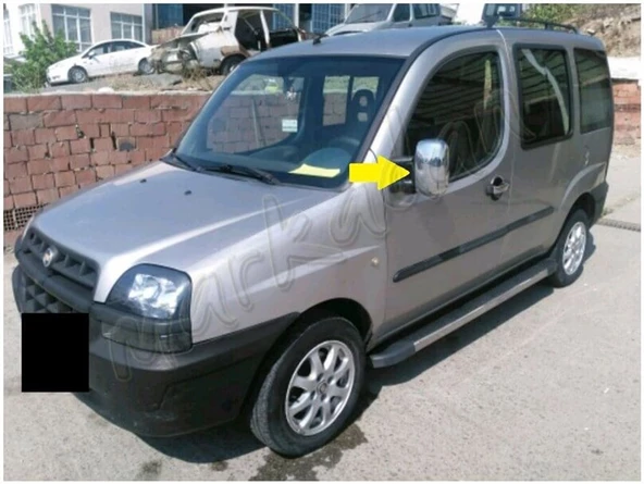 Fiat Doblo Krom Ayna Kapağı 2000-2012 2 Parça Abs Krom - Resim 4