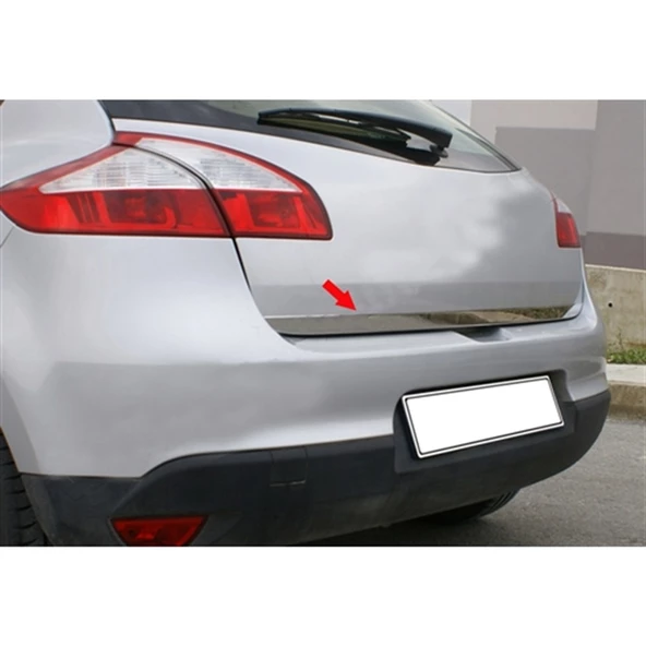 Renault Megane 3 HB Krom Bagaj Alt Çıta 2010-2016 Paslanmaz Çelik ürün görseli 1