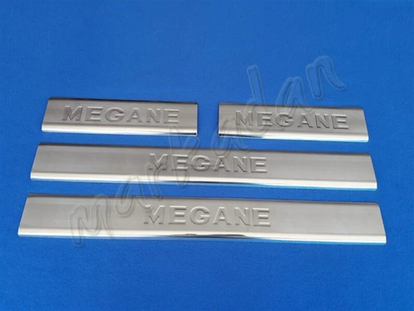Renault Megane 2 Krom Kapı Eşiği 2004-2010 4 Parça Paslanmaz Çelik ürün görseli 1