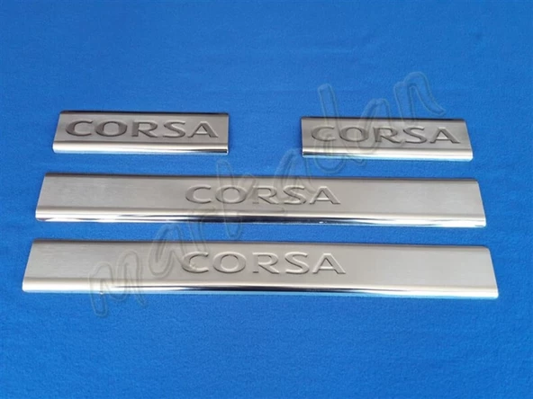 Opel Corsa D Krom Kapı Eşiği 2006-2015 4 Parça Paslanmaz Çelik ürün görseli 1