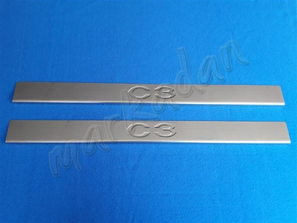 Citroen C3 Coupe Krom Kapı Eşiği 2002-2009 2 Parça Paslanmaz Çelik ürün görseli 1