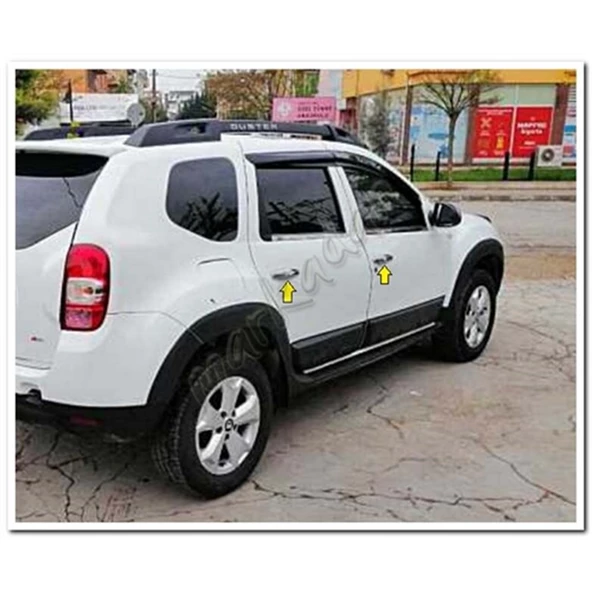 Dacia Duster Krom Kapı Kolu 2010-2017 4 Kapı Paslanmaz Çelik - Resim 3