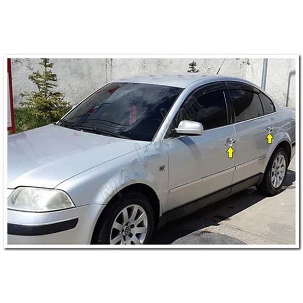 VW Passat 3B Krom Kapı Kolu 1996-2005 4 Kapı Paslanmaz Çelik - Resim 4